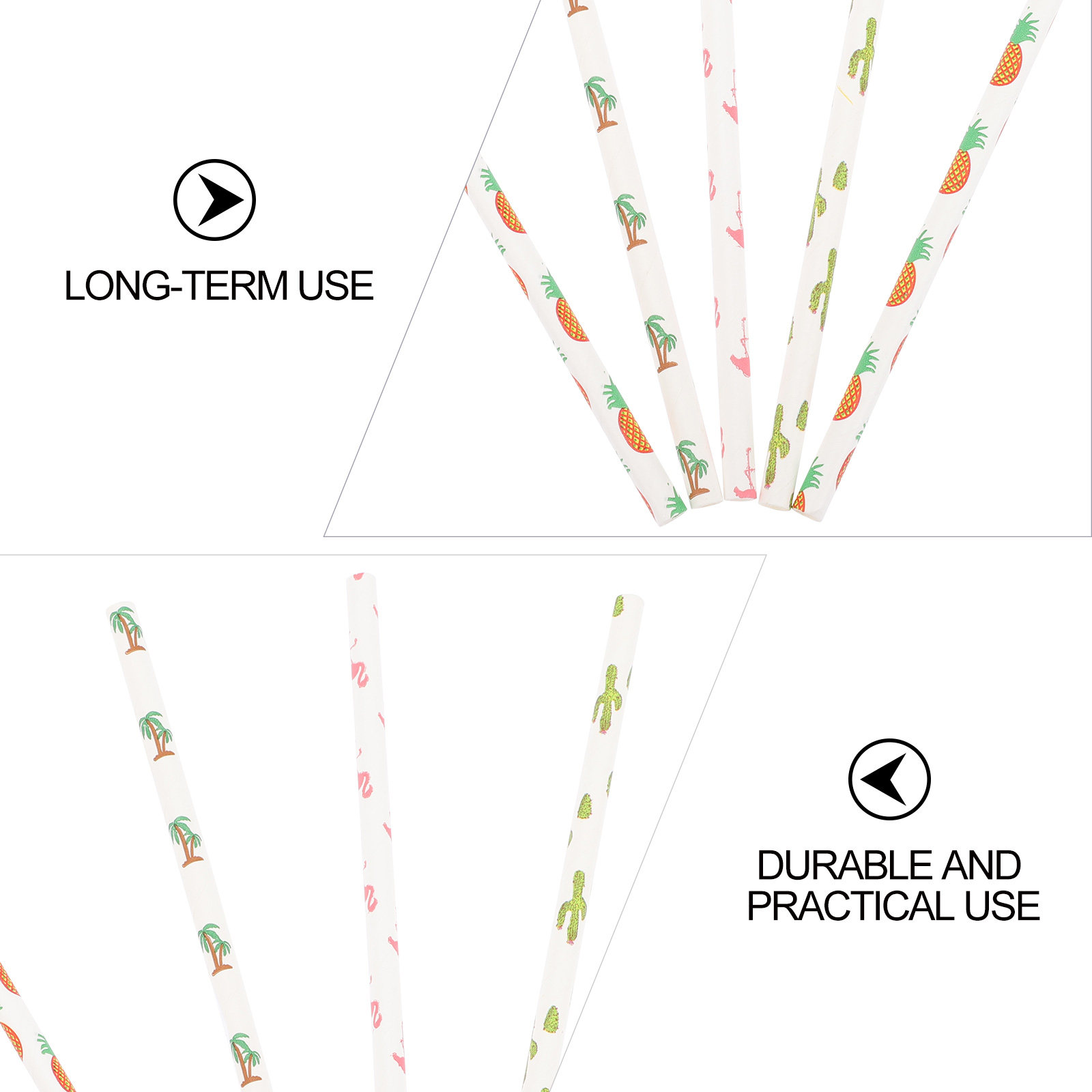 100Pcs Eco Friendly Paper Stra - Paper Straw Color 评论和价格