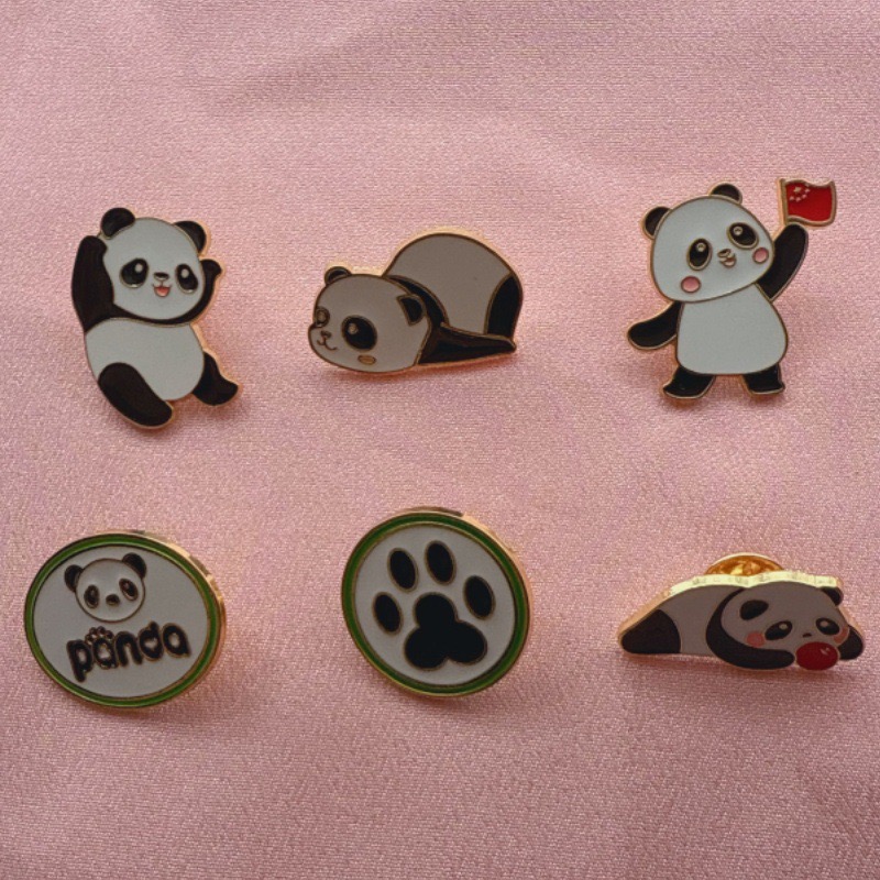 6pcs Cartoon China Panda Badge - Event Party 评论和价格
