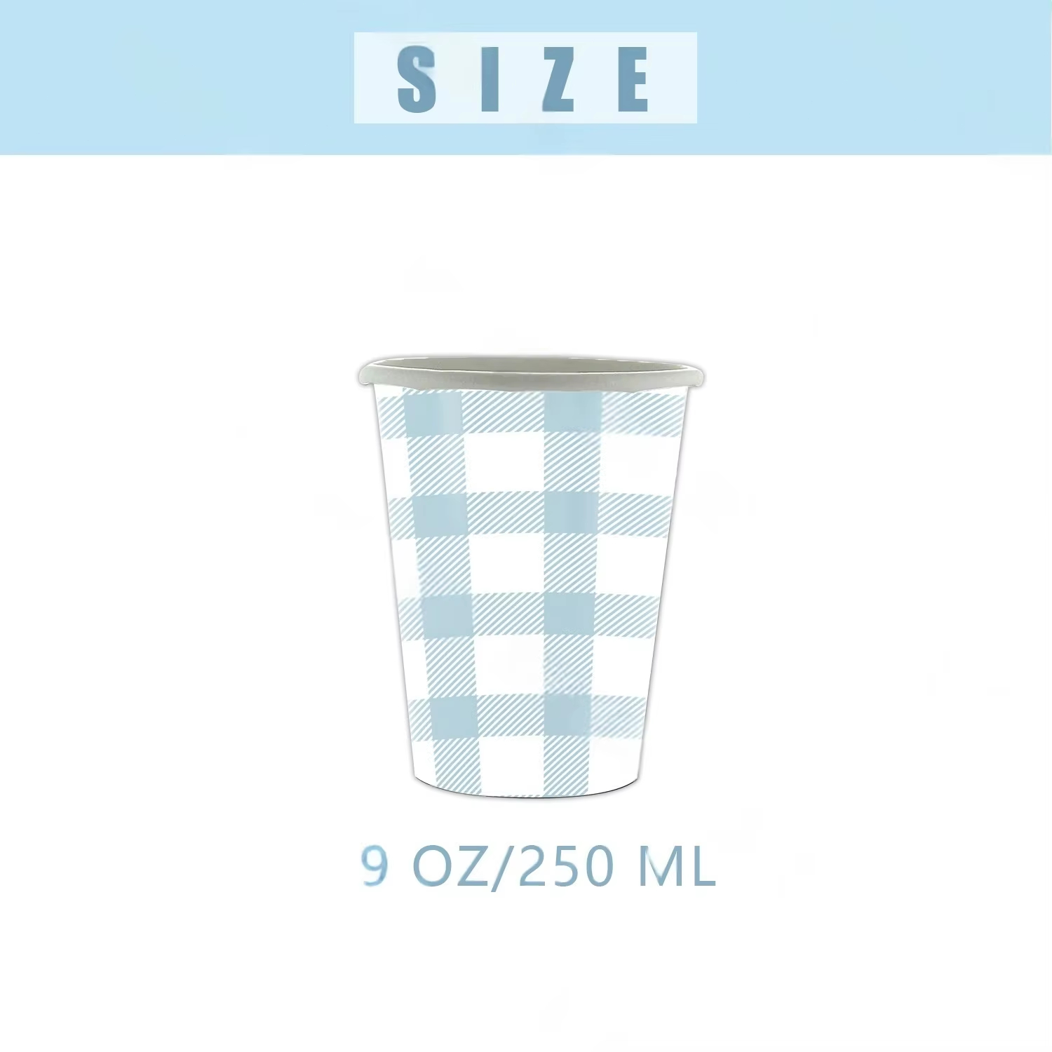New Blue Grid Theme Birthday D - Paper Straw Color 评论和价格