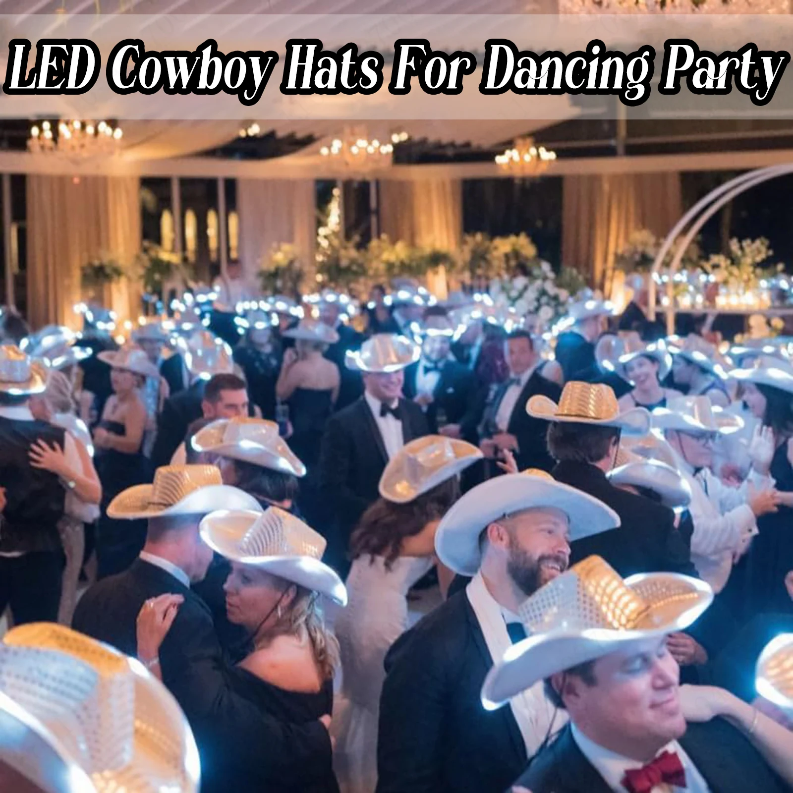 4/6/8/10/12/16Pcs LED Cowboy H - Party Hat Cone 评论和价格