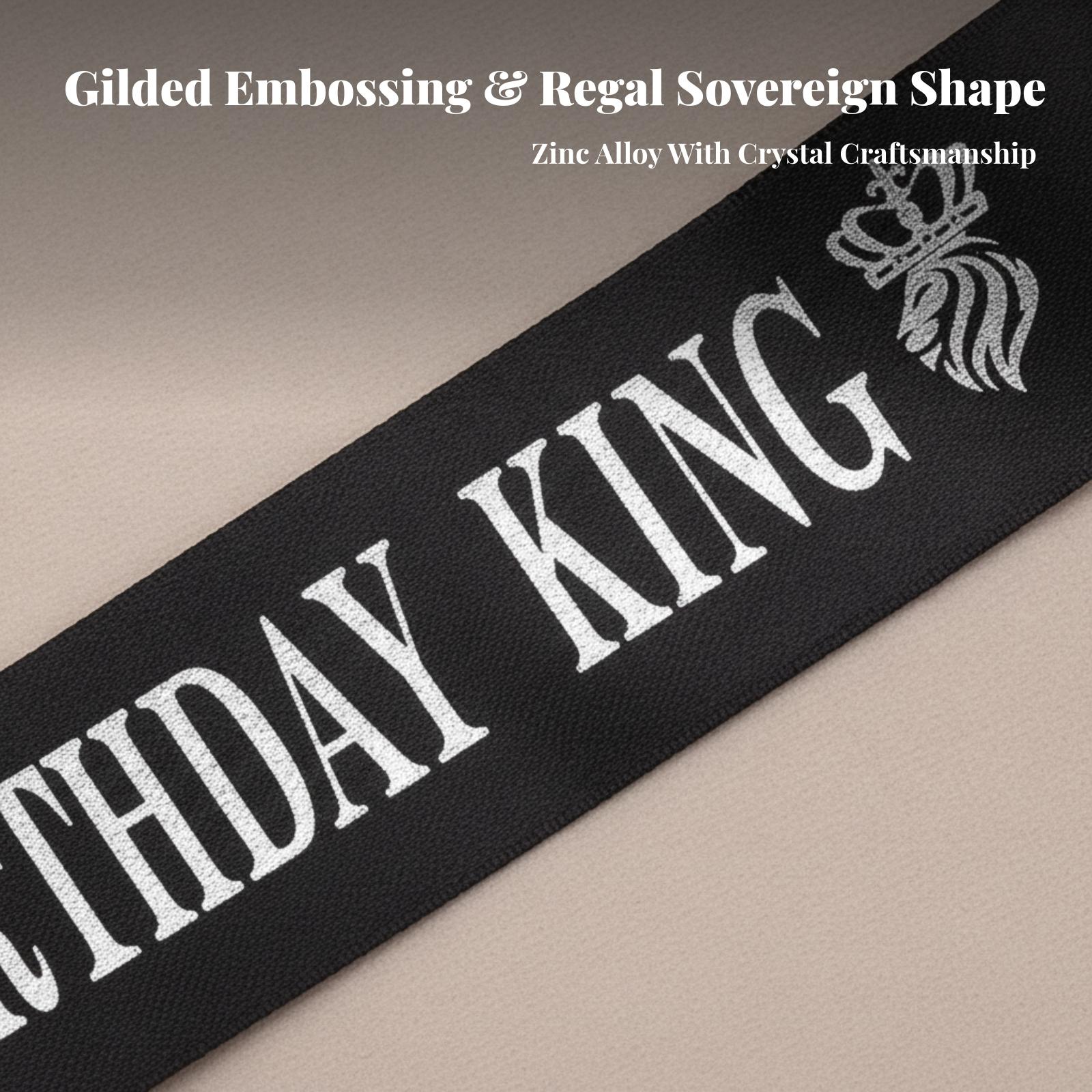 Birthday King Party Crown Glit - Birthday Sash Glitter 评论和价格