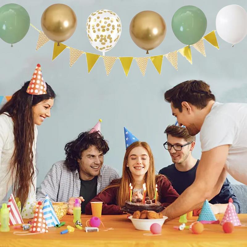 28 Pcs Birthday Decoration Set - Party Banner Gold 评论和价格